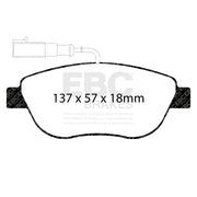 Abarth 500 / 595 Yellowstuff Front Brake Pads 284 mm Disc