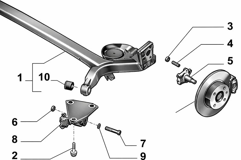 Abarth 500 595 Axle Bracket Bolts