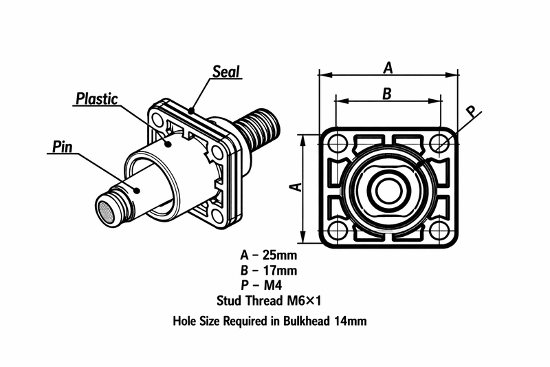 Battery Cable Bulkhead Connector