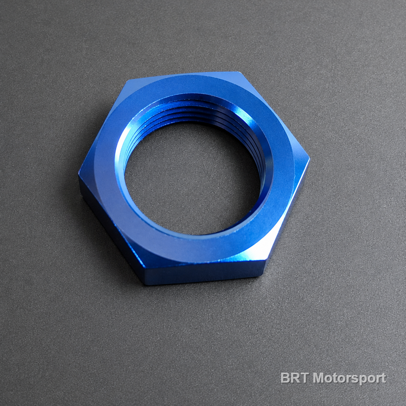 AN8 Bulkhead Lock Nut — 3/4" UNF (3/4-16), Anodised Alloy