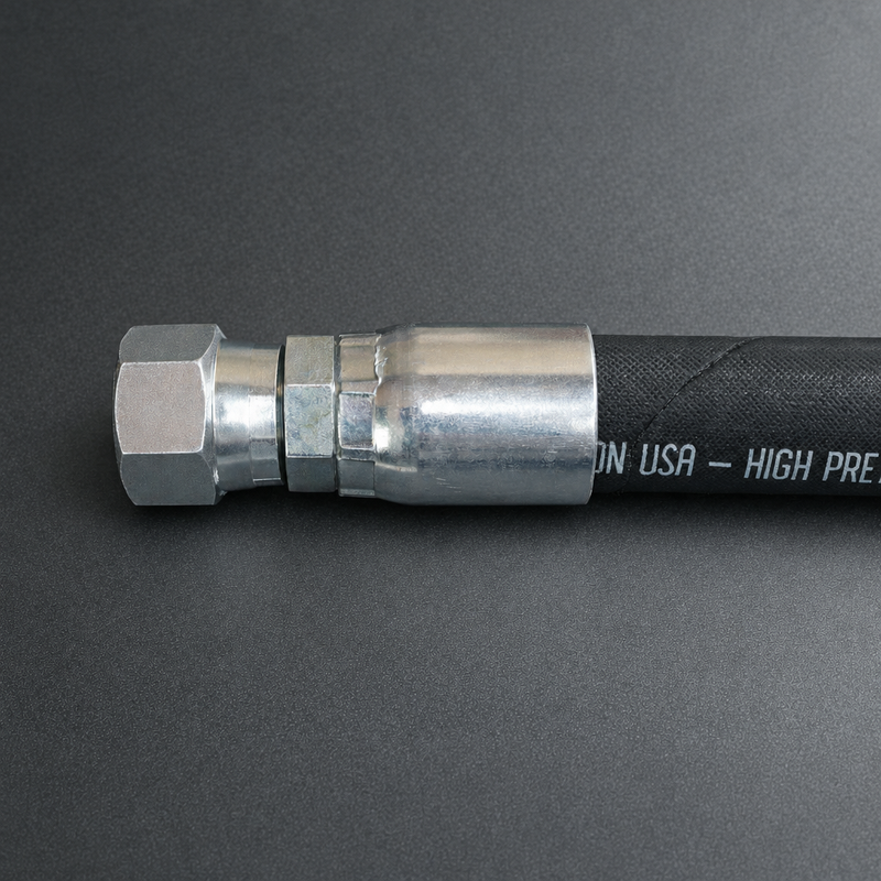 AN6 Female Straight Power Steering Hose Fitting for 3/8" Hose
