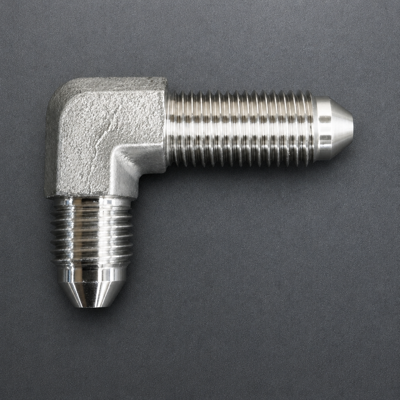 Stainless Steel Bulkhead Brake Fitting 90° 3/8" UNF