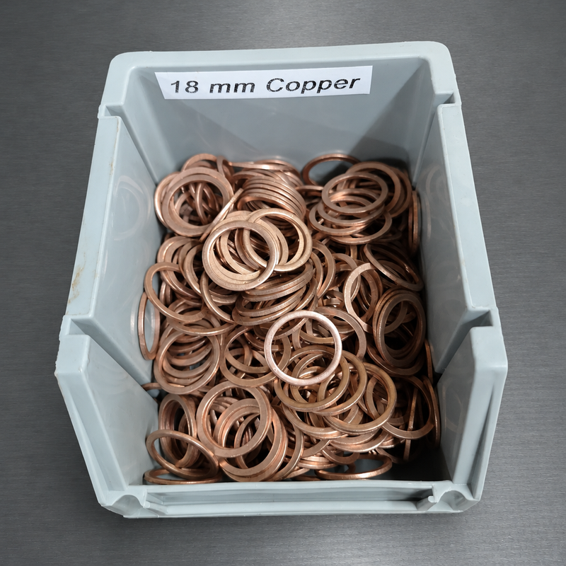 18mm Copper Sealing Washer for Banjo Bolt — Per Washer