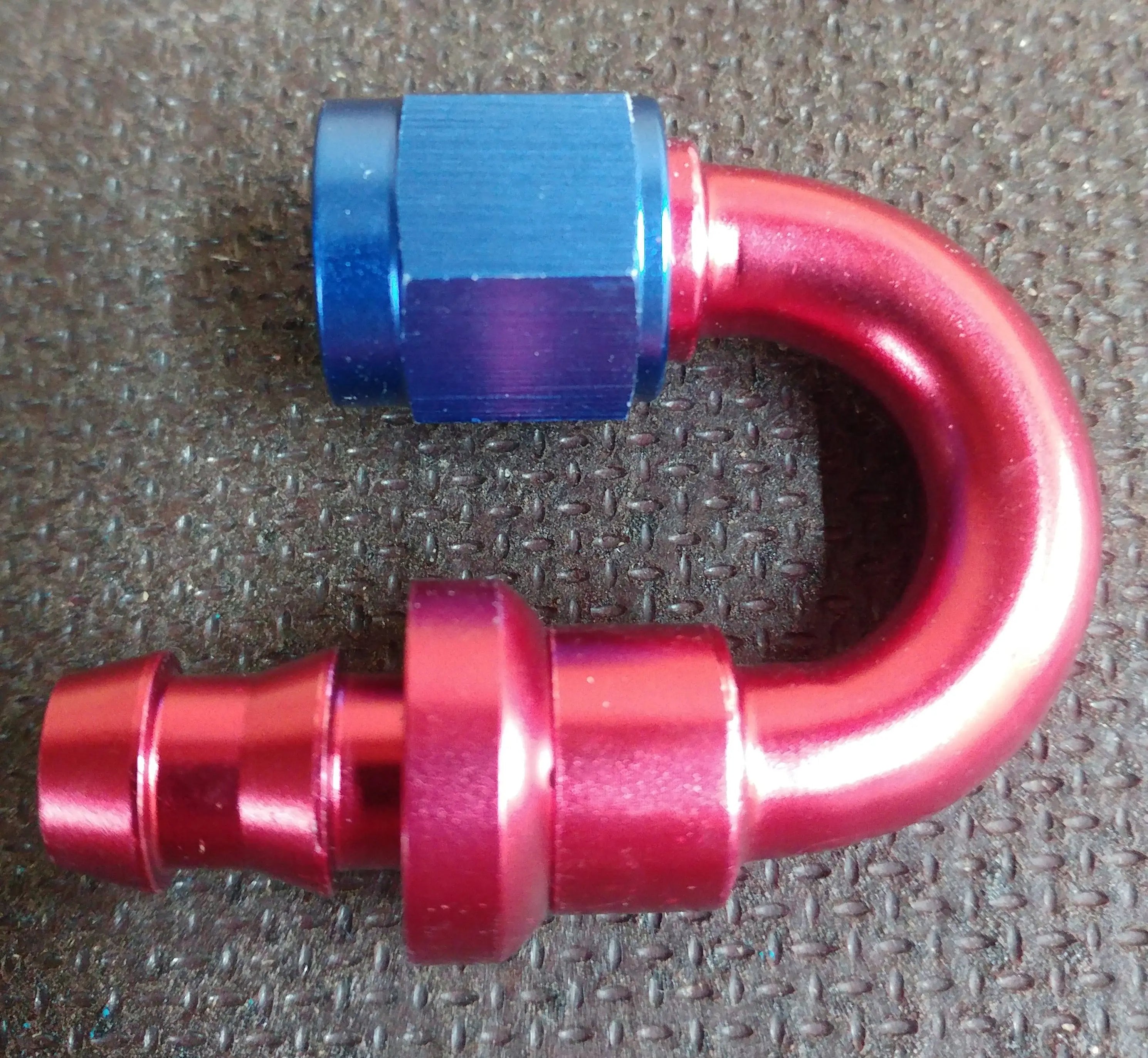 180° Bend Push On Push Lock Alloy Hose Fitting — BRT Motorsport