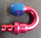 -6 AN 180° Bend Push On / Push Lock Alloy Hose Fitting