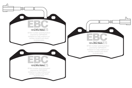 Abarth 595 Competizione Tributo Biposto EBC Bluestuff Front Brake Pads