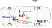 Mazda MX5 Hydraulic Handbrake Braided Brake Hose's