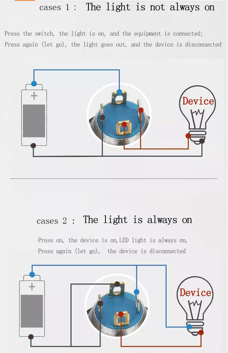 12mm Waterproof Push Button Switch