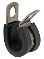 Rubber-Lined Stainless Steel P-Clip, 8mm